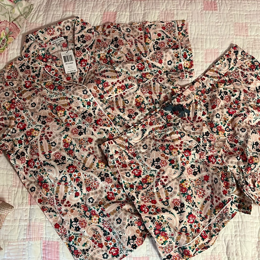NWT Vera Bradley Cotton Short Sleeve Pajama Set 2X